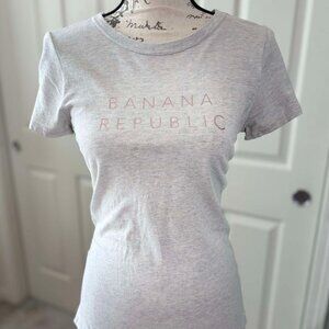 Women's Light Grey Banana Republic (in Rose Gold) Short-Sleeve Top